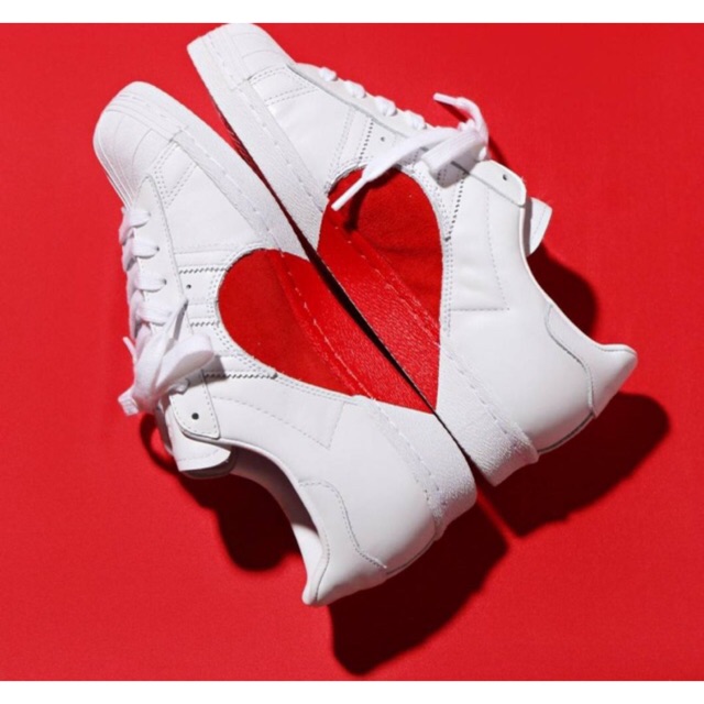 ลดล้างสต๊อก!!!! 🔥 Adidas Originals Superstar 80s  Half Heart White Sneakers ❤ (CQ3009)