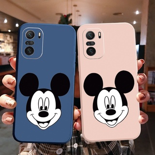 เคสโทรศัพท์มือถือแบบนิ่ม ขอบสี่เหลี่ยม ลายมิกกี้เมาส์ สําหรับ Xiaomi Redmi Note 10 Pro 9S 9A POCO X3 NFC M3 Pro 5G