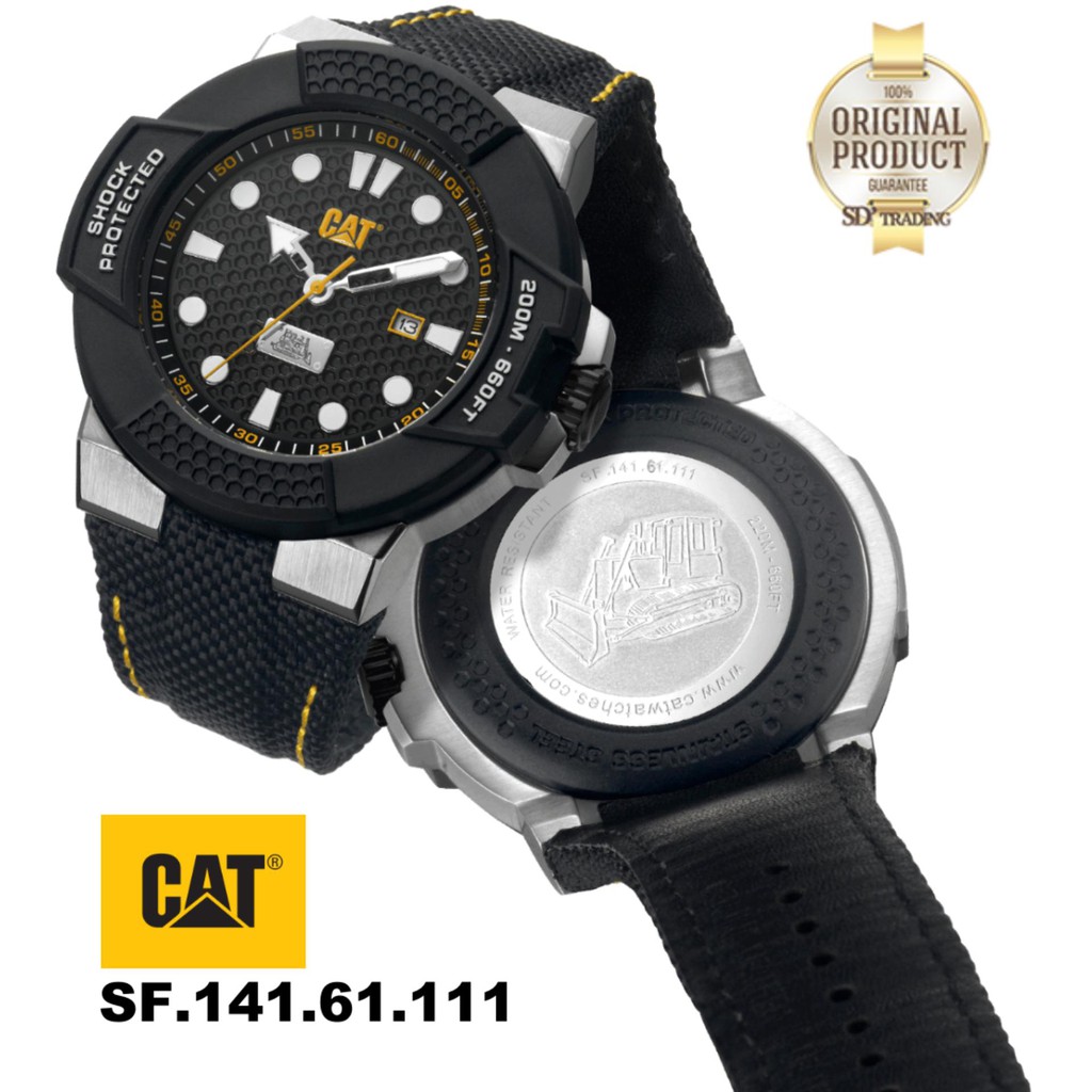 CATERPILLAR WATCHES "CAT" SHOCKMASTER BLACK Nylon รุ่น SF.141.61.111