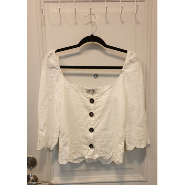 ZARA แท้!! คอเหลี่ยม เสื้อผู้หญิง ZARA TRF ไซส์ XS