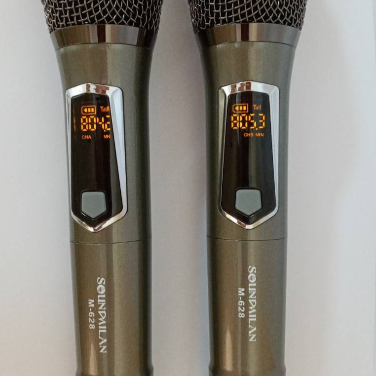 ไมค์โครโฟน ไมค์โครโฟนไร้สาย ไมค์ลอยคู่ รุ่น M-628 UHF แท้ Wireless Microphone SML ไมค์ร้องเพลง รุ่นใหม่ล่าสุด