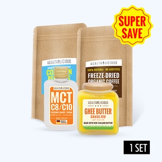 ชุดเครื่องดื่มกาแฟ Bulletproof Coffee  (Instant Coffee, Ghee, MCT, Collagen)