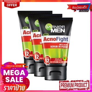 การ์นิเย่ เมน แอคโนไฟท์ 12 อิน 1 แอนตี้-แอคเน่ โฟม 50 มล. แพ็ค 3 หลอดGarnier Men Acno Fight Foam 50 ml x 3