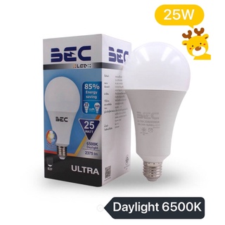 หลอดไฟ LED 25W 6500K เเสงขาว BEC