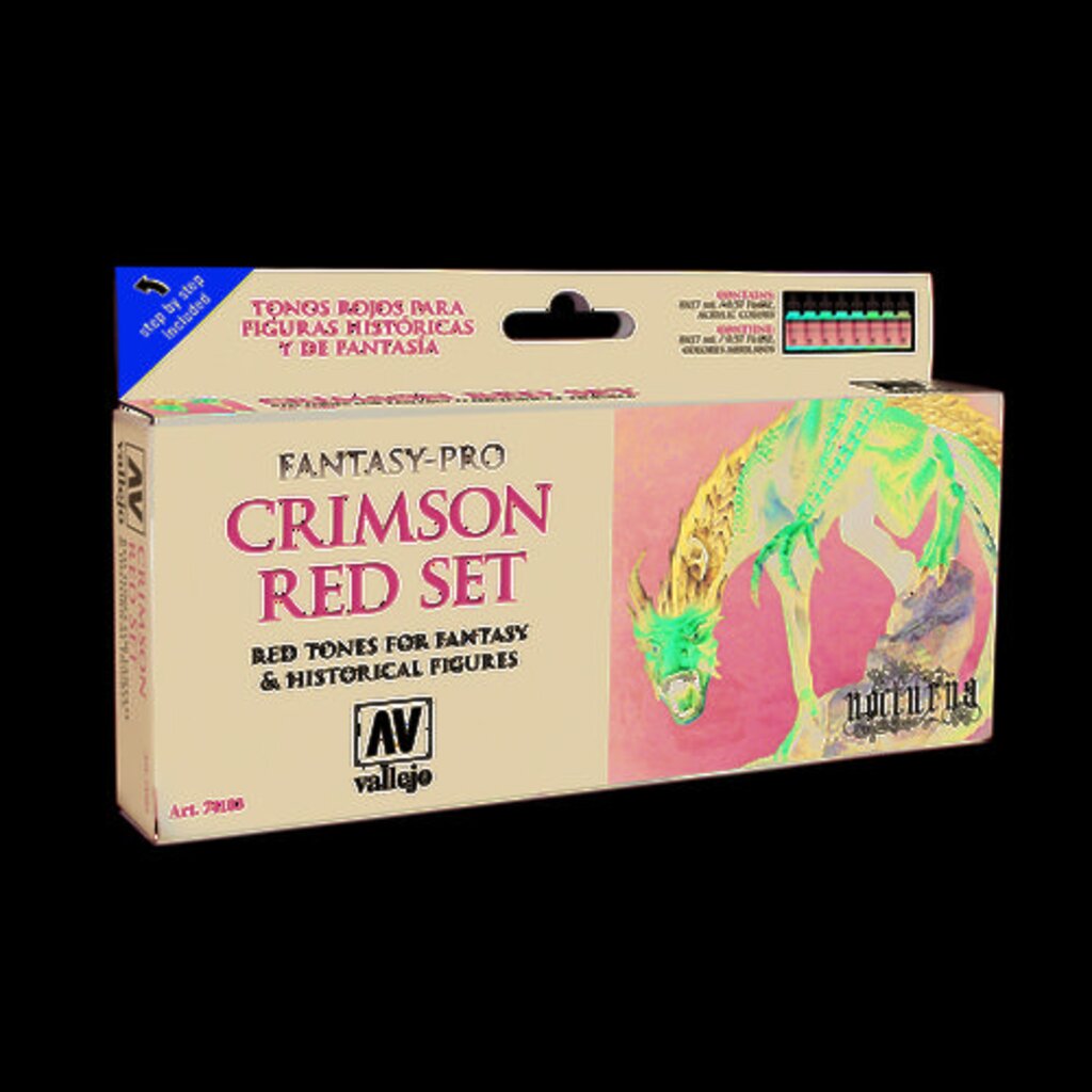 Vallejo FantasyPro 74.103 Crimson Red Set Shopee Thailand