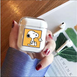 เคสหูฟัง ลายการ์ตูนสนูปปี้น่ารัก กันกระแทก สําหรับ Airpods Gen 3 2 1 Pro Gen3 Gen2 1 snoopy clear case