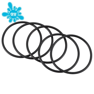 5 PCS 80 mm External Dia 4 mm Thick Filter Rubber O-Ring Seal Black