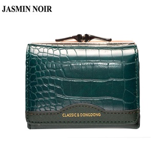 Jasmin NOIR กระเป๋าสตางค์ ใบสั้น ลายหนังจระเข้ แฟชั่นสําหรับผู้หญิง