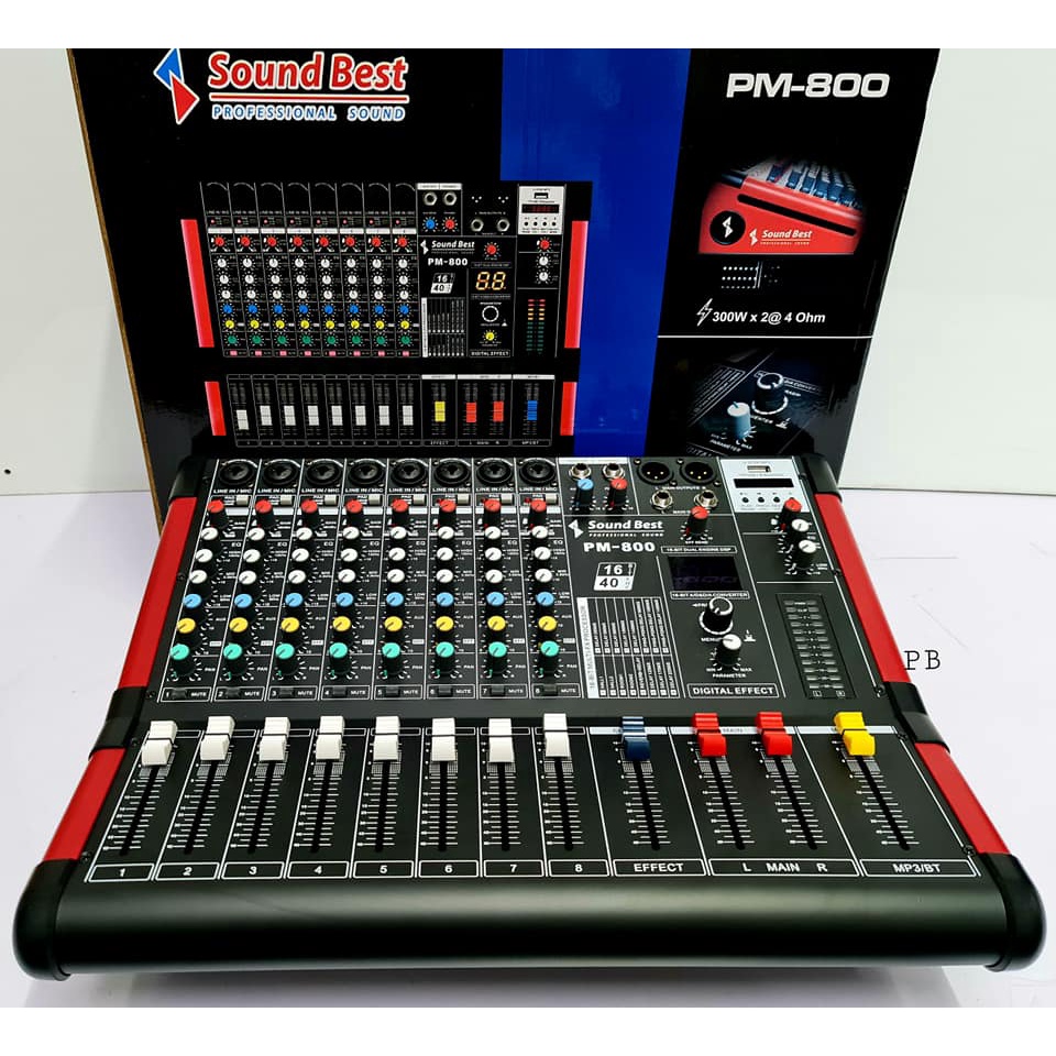 ฟรีค่าส่ง SOUNDBEST PM-800 POWER MIXER มิกซ์ มิกเซอร์ เพาเวอ ร์มิกซ์ PM 800