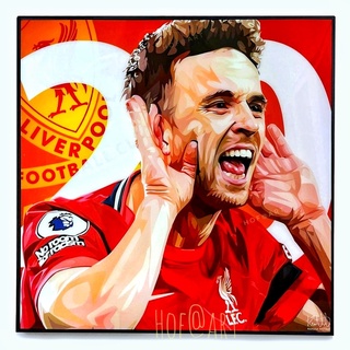 รูปภาพ Diogo Jota ดิโอโก้ โชต้า Liverpool ลิเวอร์พูล​ หง​ส์แดง​ รูปภาพ​ติด​ผนัง​ pop art ฟุตบอล​ กรอบรูป ของขวัญ