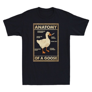 ถูกสุดๆเสื้อยืด พิมพ์ลายกราฟฟิค Anatomy Of A Goose สีดํา สไตล์วินเทจ ฮาราจูกุ แนวสตรีท สําหรับผู้ชายรหัสเต็ม