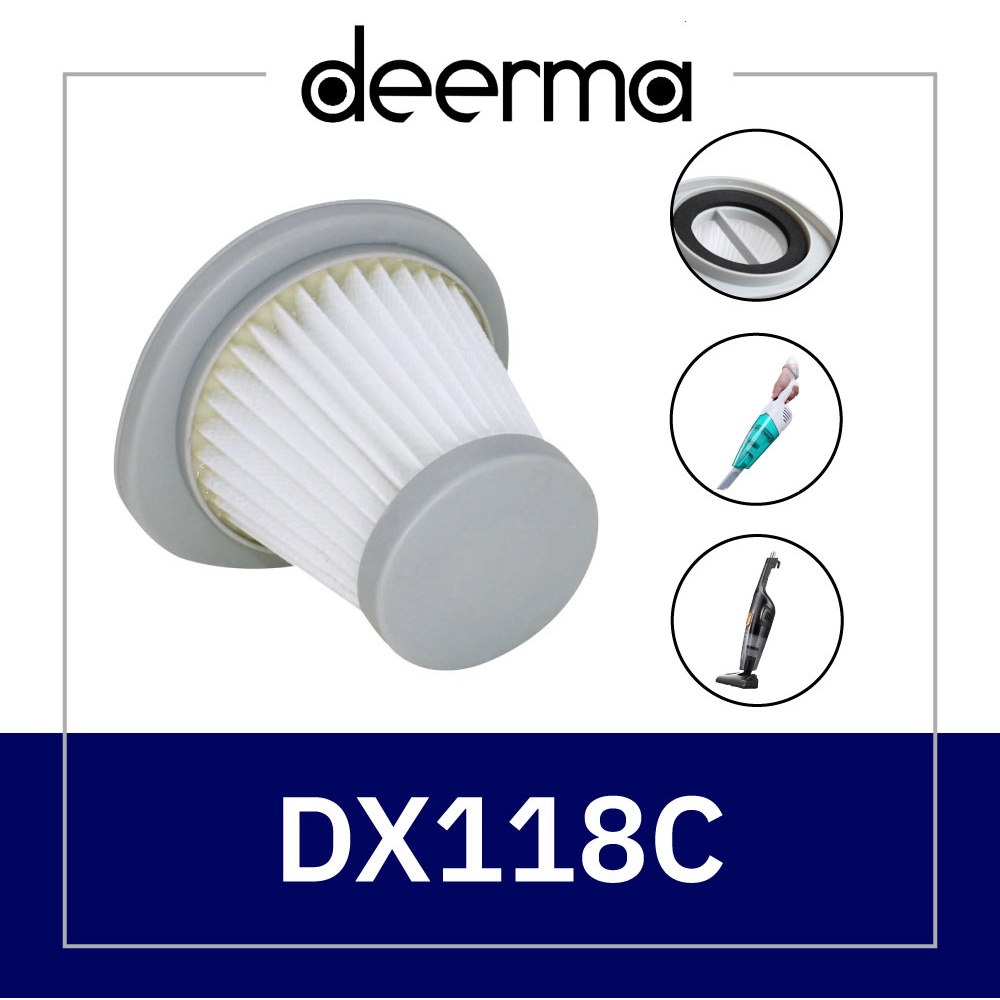 ของแท้ ไส้กรอง Deerma DX118C ไส้กรองเครื่องดูดฝุ่น ตัวกรองฝุ่น hepa filter ฟิลเตอร์กรองฝุ่น อะไหล่เครื่องดูดฝุ่นไร้สาย
