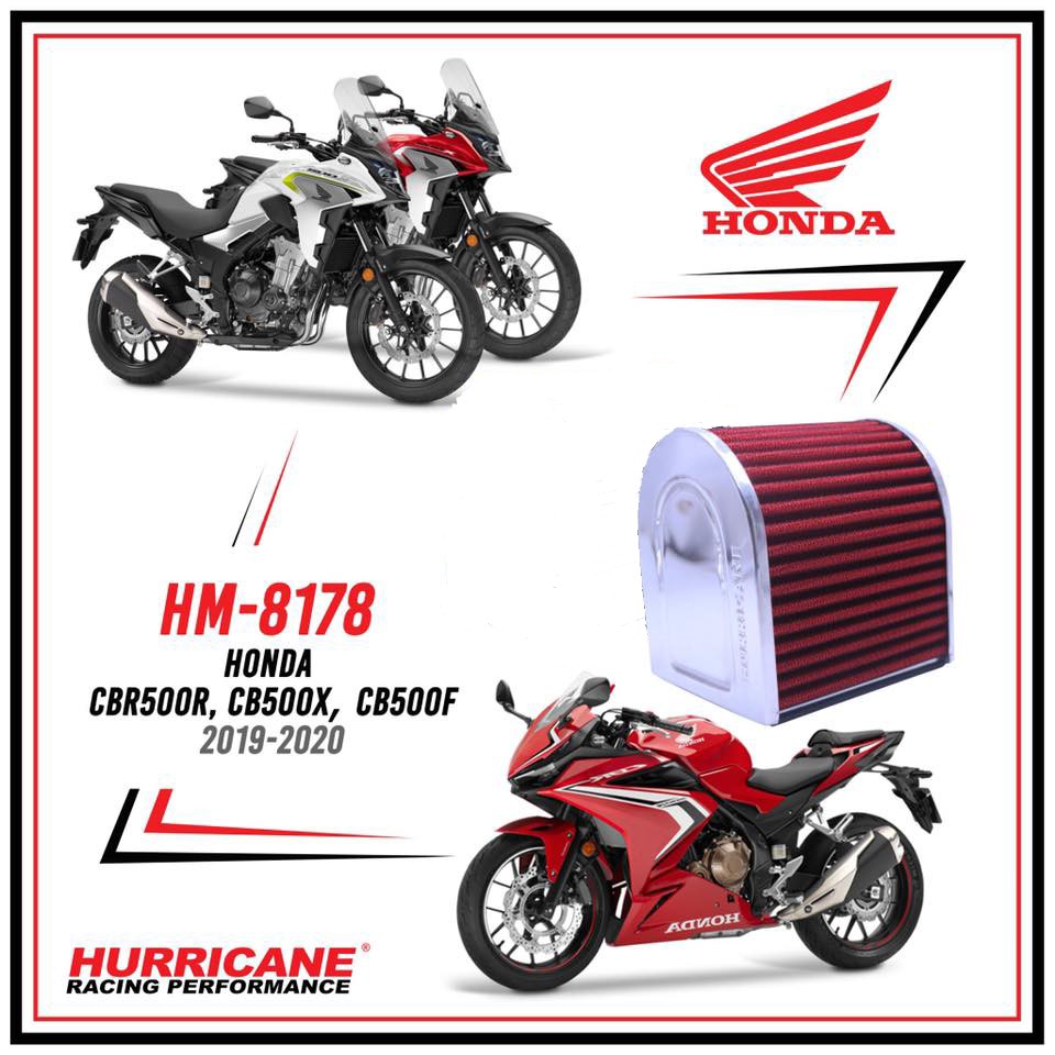 กรองอากาศ NX500 CB500 CBR500R CB500R CB500X 2019-2024 Hurricane แบบผ้า