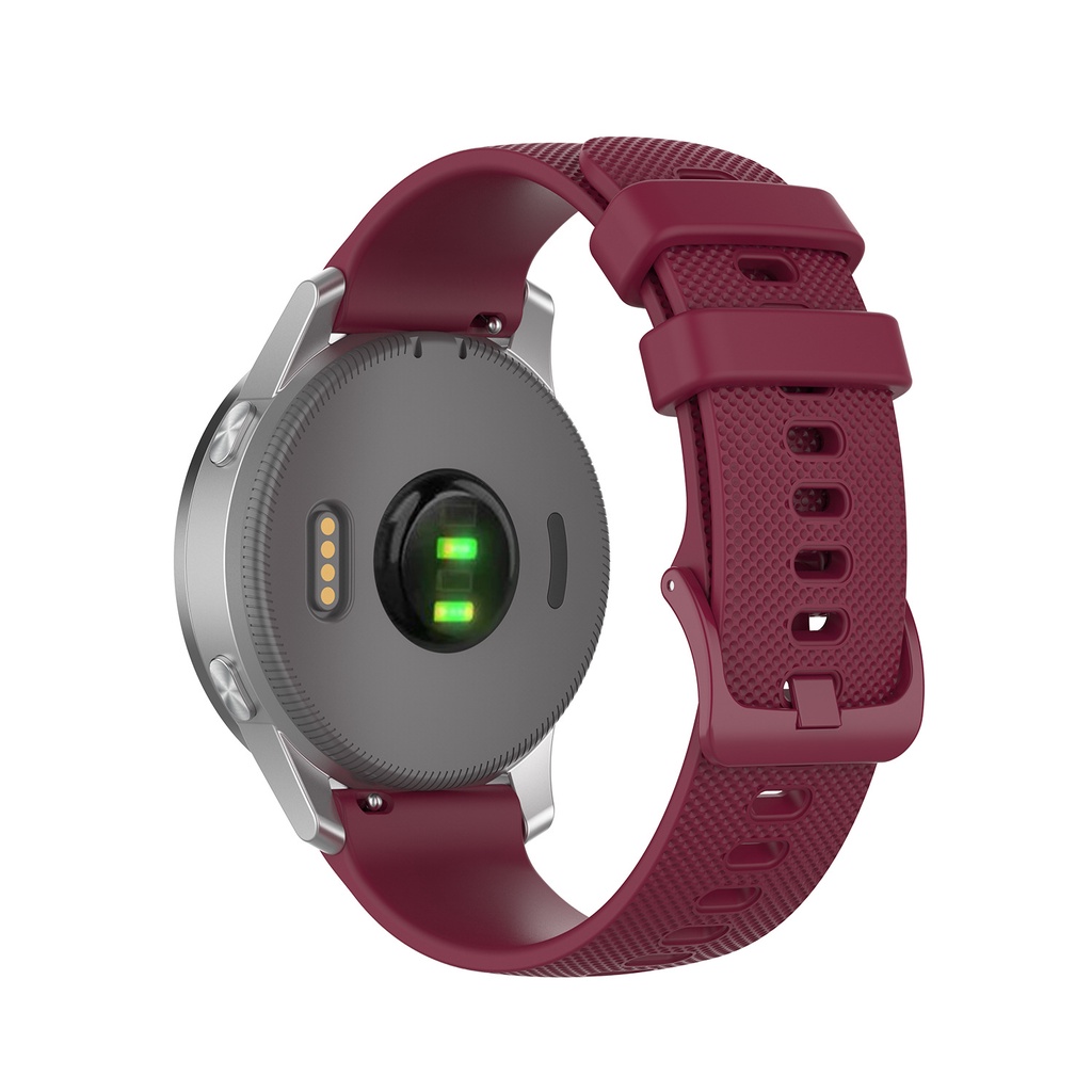 สายนาฬิกาข้อมือแบบซิลิโคน สำหรับ Garmin vivomove 3s vivoactive 4s ขนาด 18 มม.