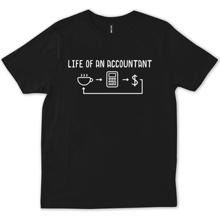 tshirtเสื้อยืดคอกลมฤดูร้อนเสื้อยืดคอกลม ผ้าฝ้าย พิมพ์ลาย Life Of An Accountant Auditor Office S Cpa สไตล์คลาสสิก สําหรับ