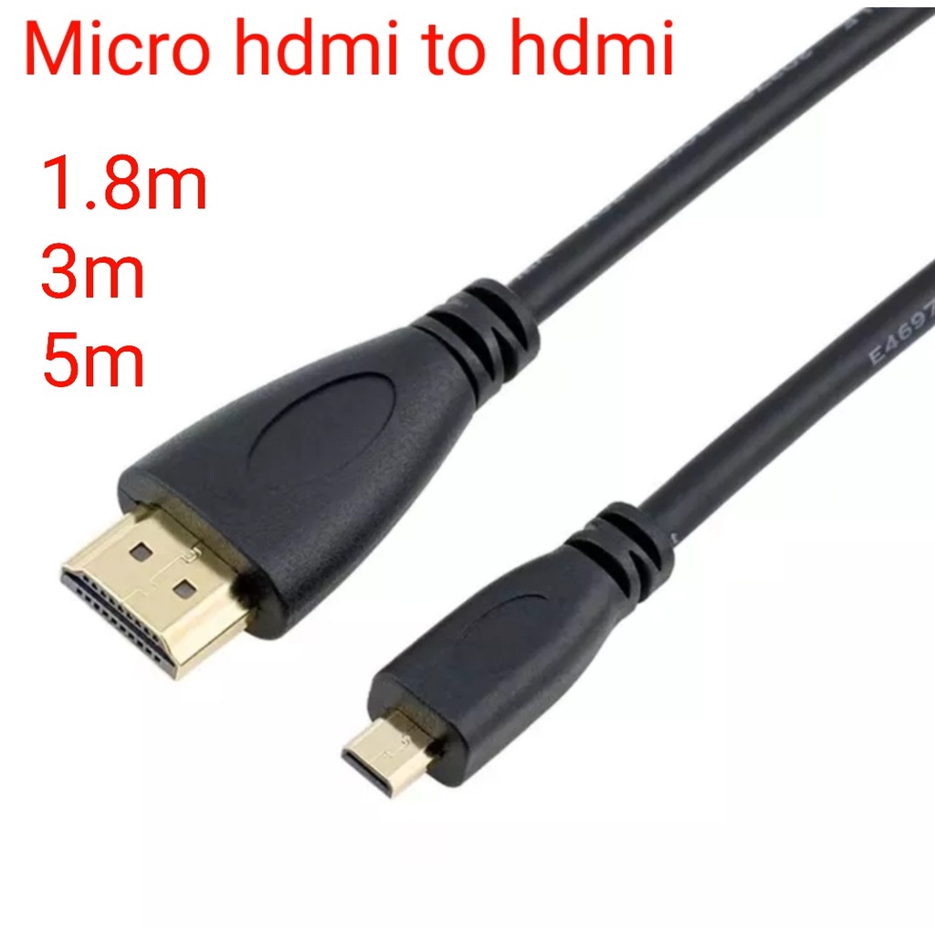 สาย Micro HDMI to HDMI 1.8M,3M,5M