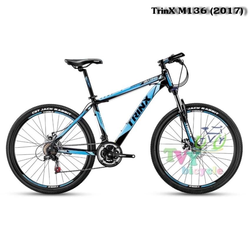 TRINX จักรยานเสือภูเขา รุ่น M136 (2017) Size 17 (สีดำ/น้ำเงิน)