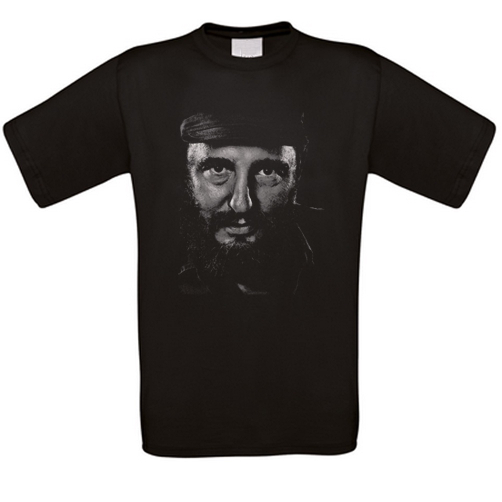 เสื้อยืดแขนสั้นผ้าฝ้าย Fidel Castro Cuba Socialmo 2021