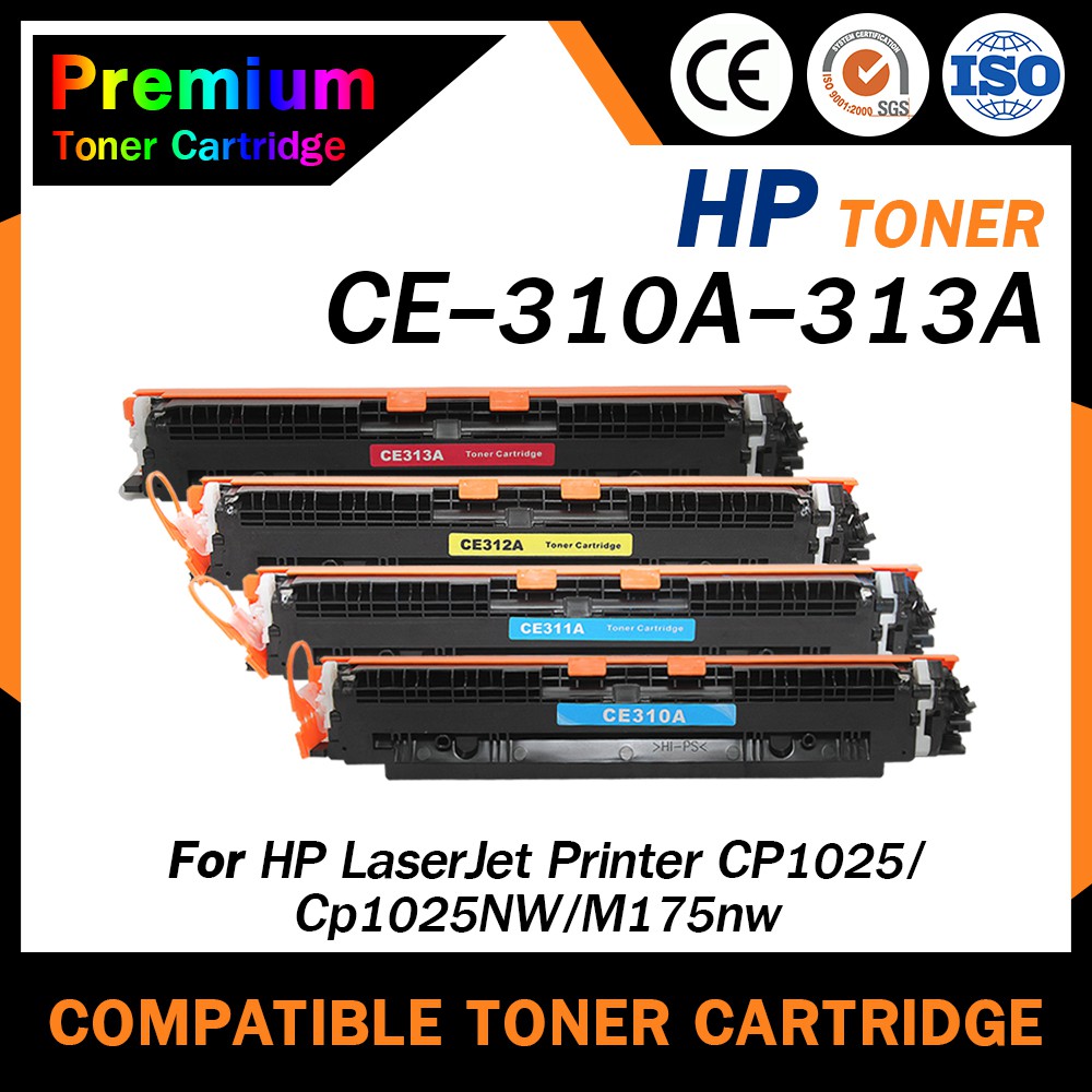 HOME Toner CE310/CE310A/310/CE311A/311A/CE312A/312A/CE313A/313A/CE314AFor HP CP1025 ตลับหมึกเลเซอร์