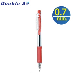 ปากกาลูกลื่นแบบกด [0.7mm. สีแดง ปากกา TriTouch] Double A ปากกาลูกลื่นแบบกด