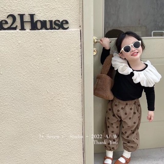 เสื้อเชิ้ตแขนยาว คอปก ผ้าลูกไม้ แบบบาง สีดํา แฟชั่นฤดูใบไม้ผลิ และฤดูใบไม้ร่วง สไตล์เกาหลี สําหรับเด็กผู้หญิง 2022