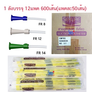 สายดูดเสมหะ ยี่ห้อ Secure (Suction Catheter) 600เส้น/ลัง