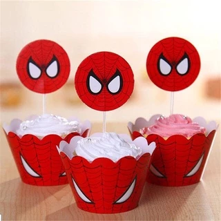 ตัวละครธีม Spider Man Avenger สําหรับตกแต่งเค้กวันเกิด