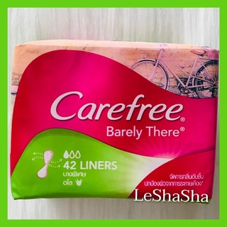 🔥ส่งด่วนได้‼️แผ่นอนามัยแบบบางมาก ผลิต 18/03/2026🔥แคร์ฟรี แบร์ลี่ แดร์ อโล Carefree Panty Liner Barely There Aloe 42 ชิ้น