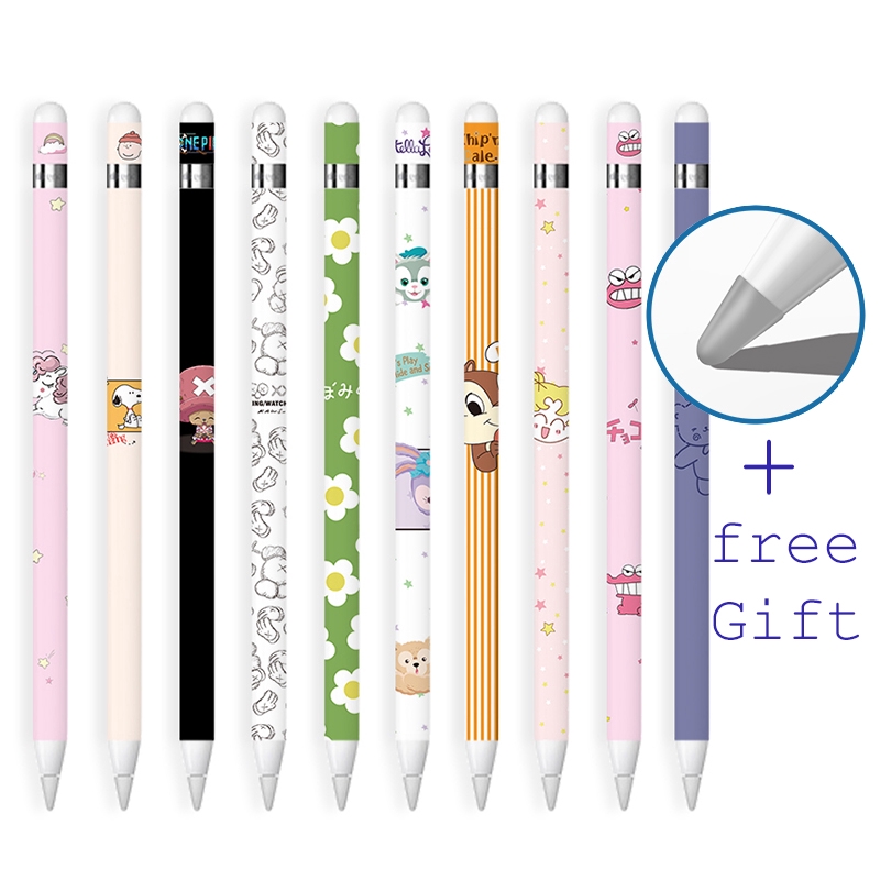 3 Pcs Stickers For Pencil Gen 1 For iPad Pen Protective Paper Ultra Thin Cartoon Painted Touch Stylu