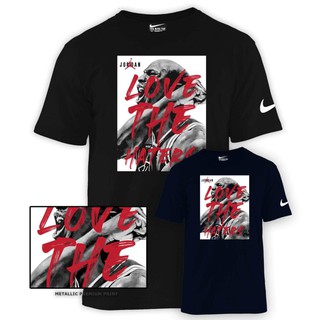เสื้อยืดสีขาวผู้ชาย - NIKE Jordan พิมพ์แฟชั่นเสื้อแขนสั้นสําหรับผู้ชาย (สีดําและสีน้ําเงินเข้ม)