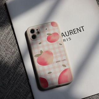 พร้อมส่ง เคสโทรศัพท์มือถือ ซิลิโคนนุ่ม ลายผลไม้ พีช สีแคนดี้ สําหรับ เคสไอโฟน11 โทรศัพท์ 7 8 plus ip i 11 เคสไอโฟน 12 13 14 pro max mini เคสไอโฟน 13 เคสไอโฟน เคสไอโฟน7พลัส xs XR case เคสโทรศัพท์ เคส เคสมือถือ เคสโทรศัพท์