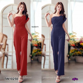 👗Pfashion [ส่งไว!!🚛] P10250 จั้มสูทเกาะอก ไหล่เดียว Koh Jak Jumpsuit One shoulder