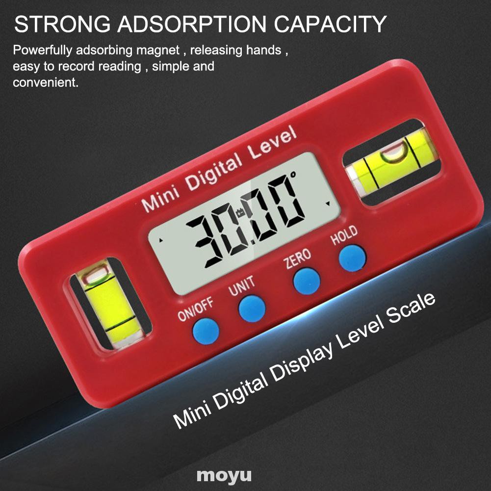 Level Scale Digital Display Measuring Tool Mini Inclinometer Portable