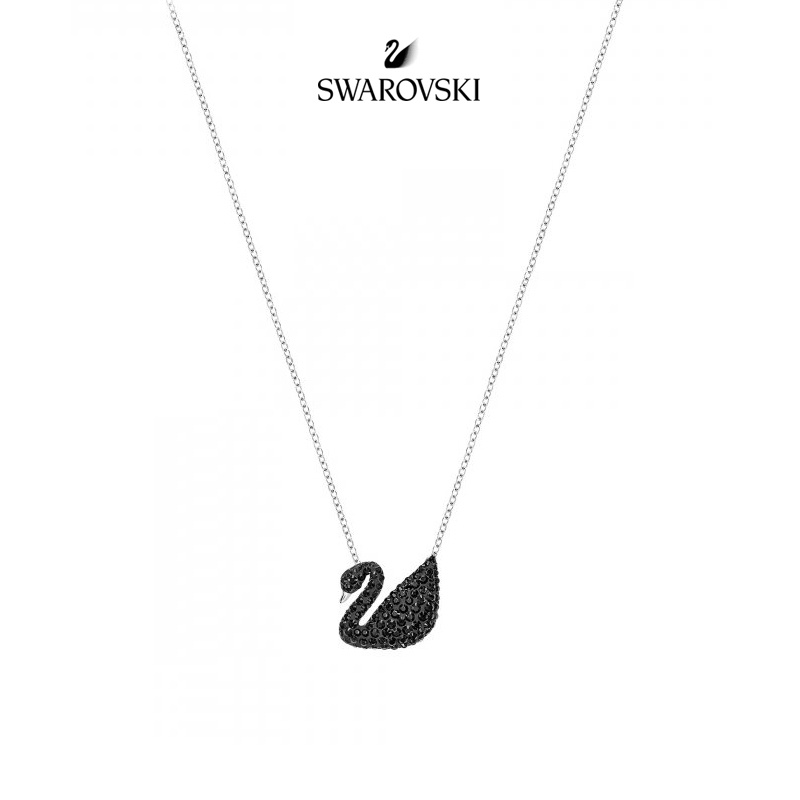 Swarovski สร้อยคอจี้หงส์ รุ่น PENDANT SML JET HEM/RHS  Code: 5347330