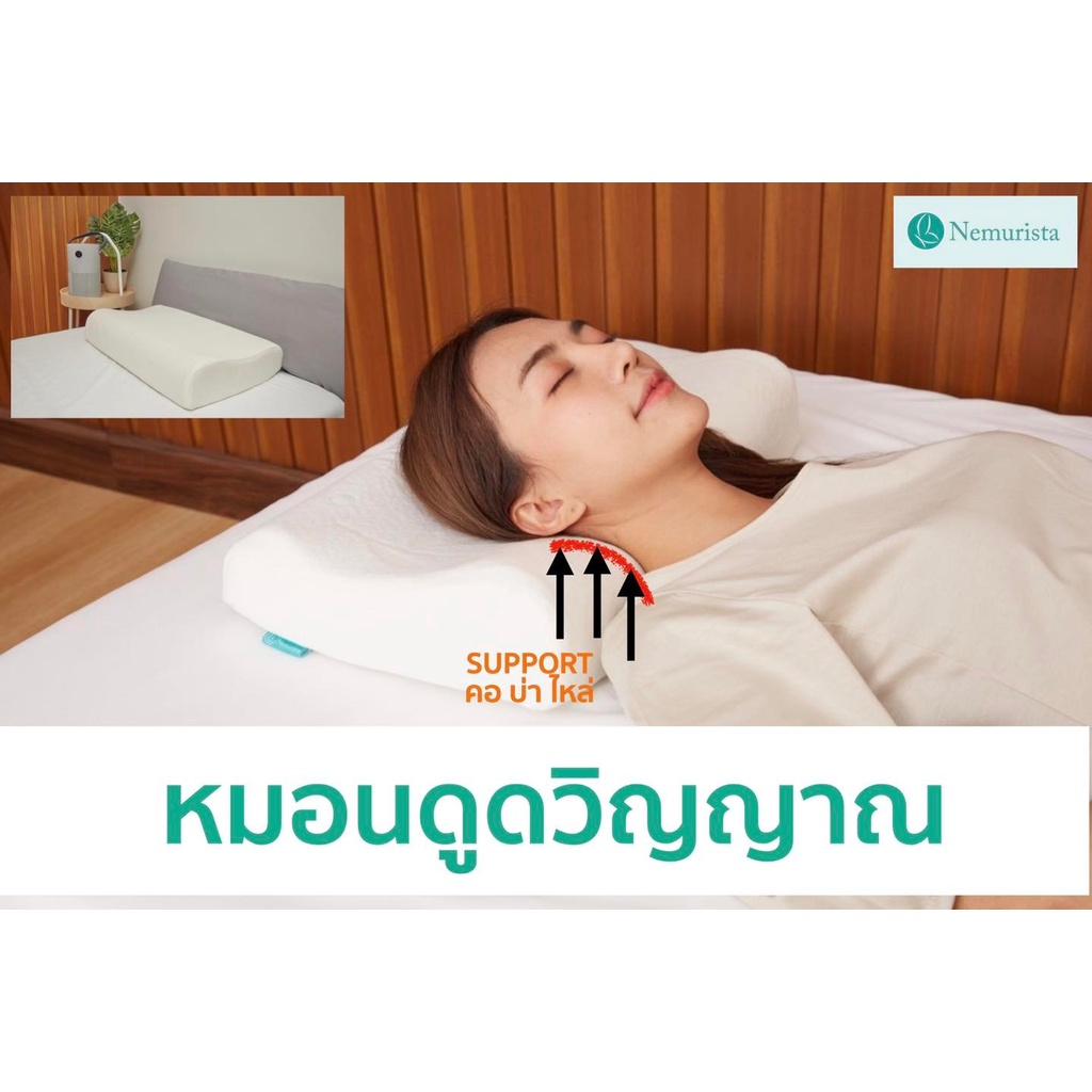 🌼หมอนดูดวิญญาณ Nemuko (Mini / Bigbig) (Nemuristalatex Pillow หมอนยางพาราแท้เกรดพรีเมี่ยม  น้ำยางธรรมชาติ)🌼 | Shopee Thailand