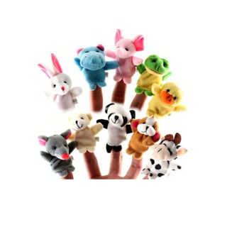 ตุ๊กตานิ้วมือ รูปสัตว์น่ารัก ของเล่นสำหรับเด็ก