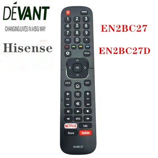 Hisense EN2BC27 EN2BD27 สมาร์ททีวีรีโมทคอนโทรล NETFLIX YouTube Fernbedienung en2h27b en2h27hs EN2A27