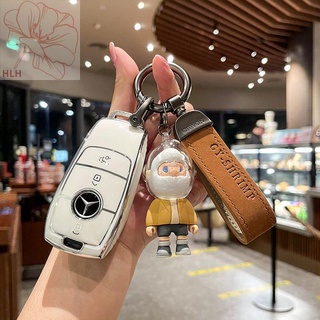 Mercedes-Benz key case ใหม่ A-class C-class E-class A200L กระเป๋า C260L รถ E300L shell GLC300/GLE/GLA หัวเข็มขัด