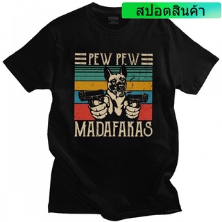 เสื้อยืดแขนสั้น พิมพ์ลาย Pew Madafakas สไตล์วินเทจ สําหรับผู้ชาย