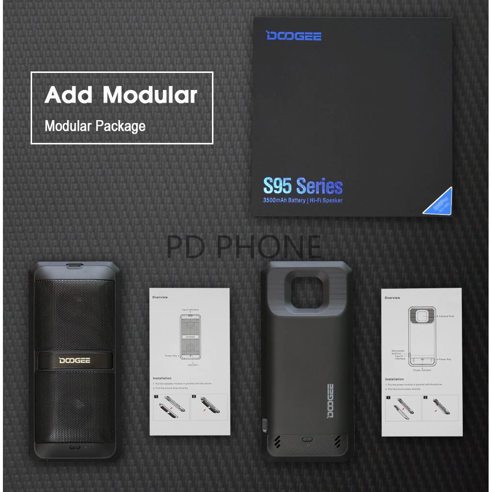 Doogee s95 pro  /s95 อุปกรณ์เสริมด้านหลังแบตเตอรี่คลิปเสียงบลูทู ธ เพิ่มความจุของแบตเตอรี่ภายนอก