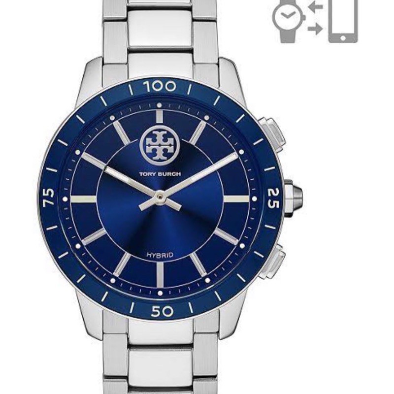 Tory Burch Collins Hybrid Smartwatch Navy Blue | Shopee Thailand