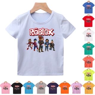 ใหม่เสื้อยืดลําลองสําหรับเด็กแขนสั้นลายการ์ตูน Roblox Football