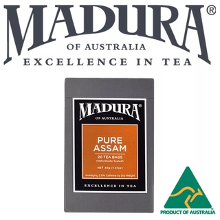 Madura Pure Assam มาดูร่า เพียว อัสสัมชาดำ 20 teabag x 2g นำเข้าจากออสเตรเลี่ย