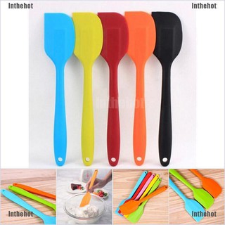 Inthehot✿❄ New Cake Cream Butter Spatula Mixing Batter Scraper Brush Silicone Baking Tool