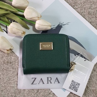 กระเป๋าเงิน ใบสั้น ZARA SAFFIANO EFFECT SHORT WALLET กระเป๋าสตางค์ทรงสั้นรุ่นขายดี!! วัสดุหนัง SAFFIANO