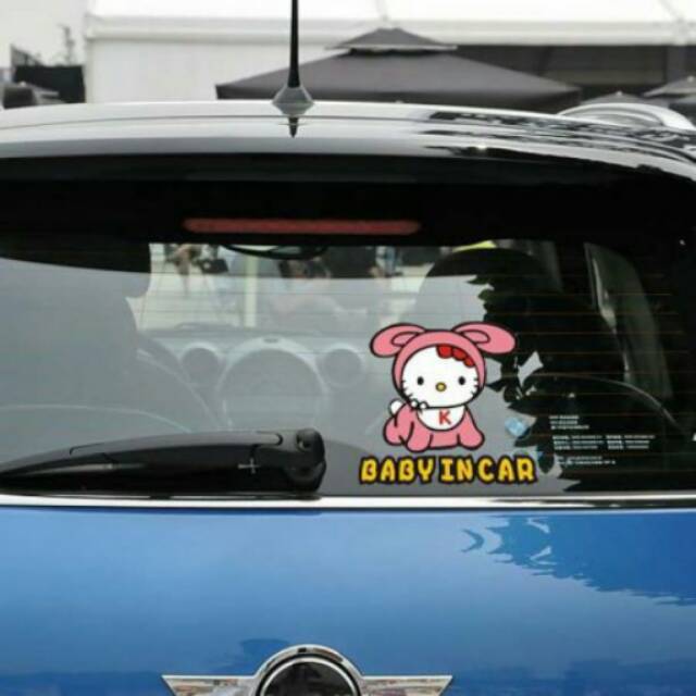 Hello Kitty Baby In Car Sticker
