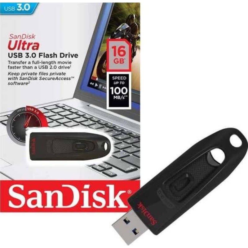 แฟลชไดรฟ์SanDisk Ultra USB3.0 FlashDrive 100MB/S 16GB