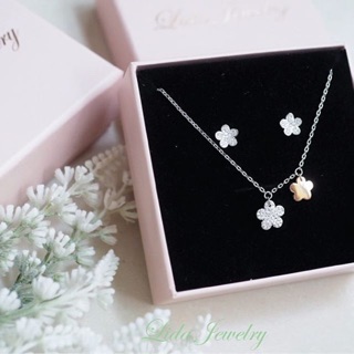 ต่างหูเงินแท้ Bloom ♡Lida Jewelry ของขวัญ เครื่องประดับ