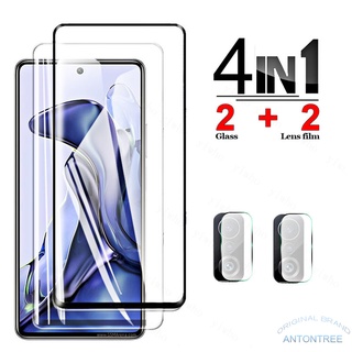 4 in 1 กระจกนิรภัยกันรอยหน้าจอ ป้องกันเลนส์กล้อง กันรอยขีดข่วน สําหรับ Xiaomi Poco X4 GT X4 Pro Mi 11T Pro Xiaomi11T