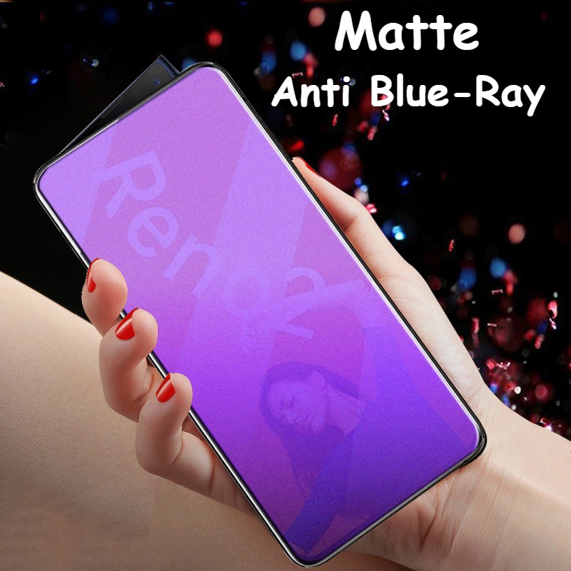Anti Blu-Ray MatteกระจกนิรภัยOppo F11 R17 R15 F9 Pro A3s A7 A5s A83 A73 F5 F7 A77 A79 Reno 2 Z Frost